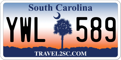 SC license plate YWL589