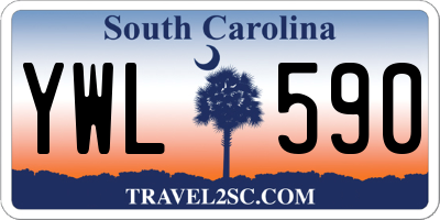 SC license plate YWL590