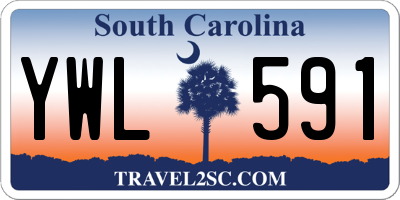 SC license plate YWL591