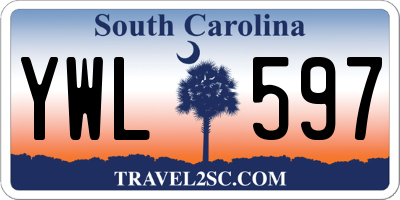 SC license plate YWL597