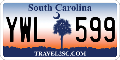 SC license plate YWL599