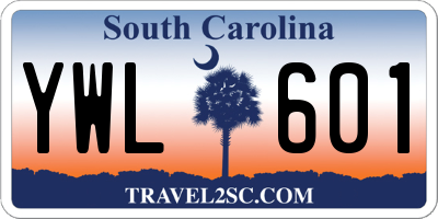 SC license plate YWL601