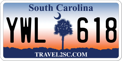SC license plate YWL618