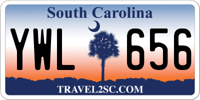 SC license plate YWL656