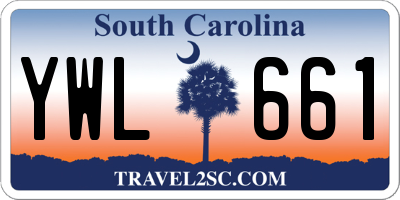 SC license plate YWL661