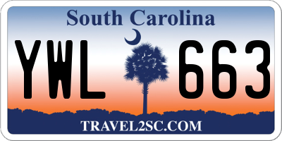 SC license plate YWL663