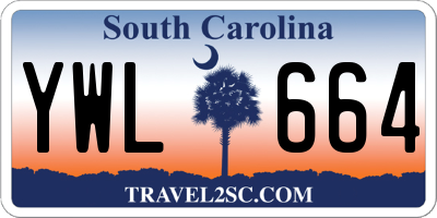 SC license plate YWL664