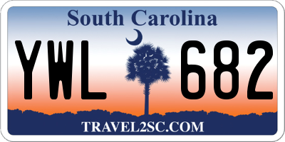 SC license plate YWL682