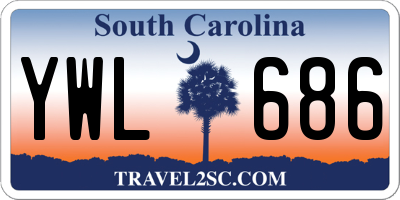 SC license plate YWL686