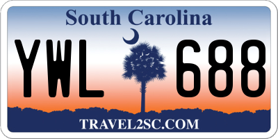 SC license plate YWL688
