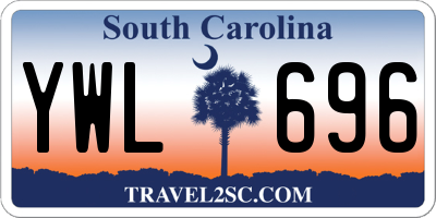 SC license plate YWL696