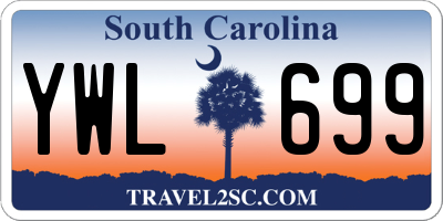 SC license plate YWL699
