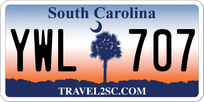 SC license plate YWL707