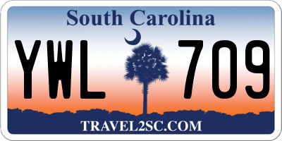 SC license plate YWL709