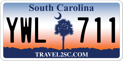 SC license plate YWL711