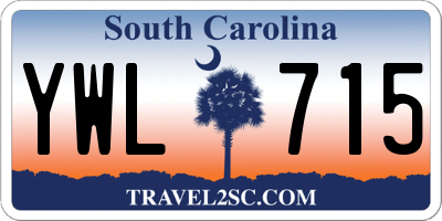 SC license plate YWL715