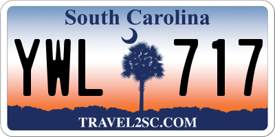 SC license plate YWL717