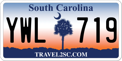 SC license plate YWL719
