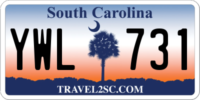 SC license plate YWL731