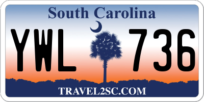 SC license plate YWL736