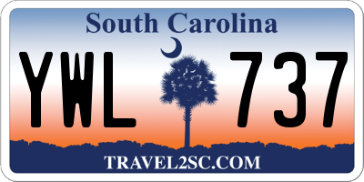 SC license plate YWL737