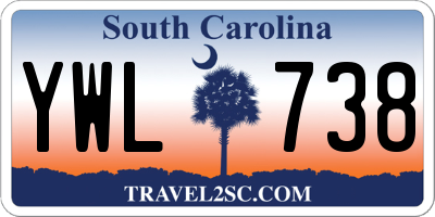 SC license plate YWL738