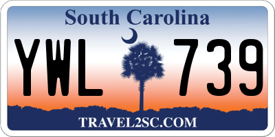 SC license plate YWL739