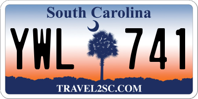 SC license plate YWL741