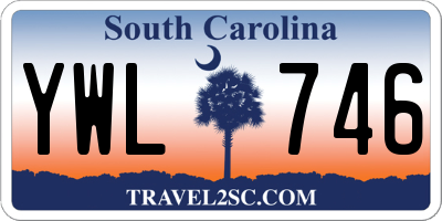 SC license plate YWL746