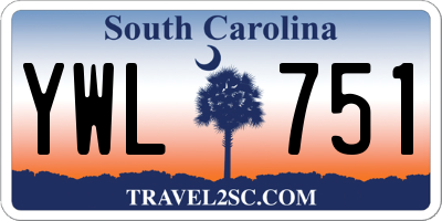 SC license plate YWL751