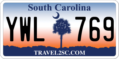 SC license plate YWL769