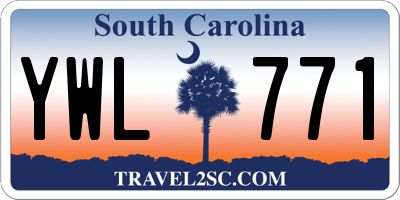 SC license plate YWL771