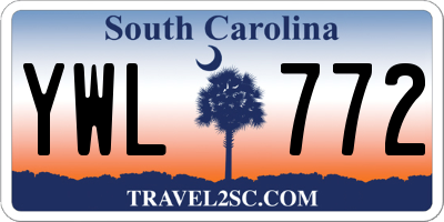 SC license plate YWL772