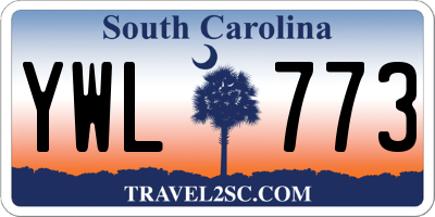 SC license plate YWL773