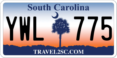 SC license plate YWL775