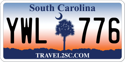 SC license plate YWL776