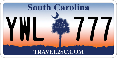 SC license plate YWL777