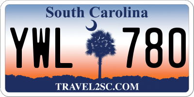 SC license plate YWL780