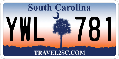 SC license plate YWL781