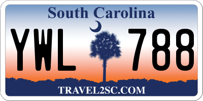 SC license plate YWL788