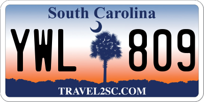 SC license plate YWL809