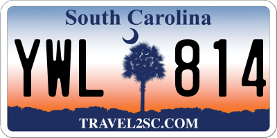 SC license plate YWL814