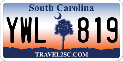 SC license plate YWL819
