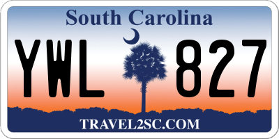 SC license plate YWL827