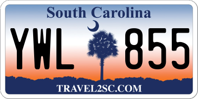 SC license plate YWL855