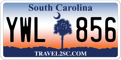 SC license plate YWL856