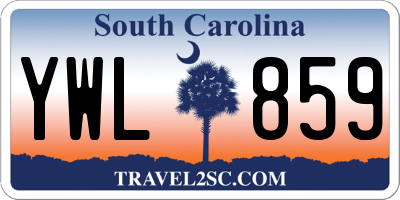 SC license plate YWL859