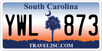 SC license plate YWL873