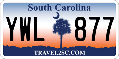 SC license plate YWL877