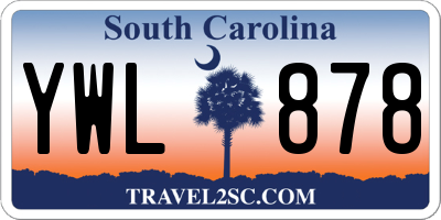 SC license plate YWL878